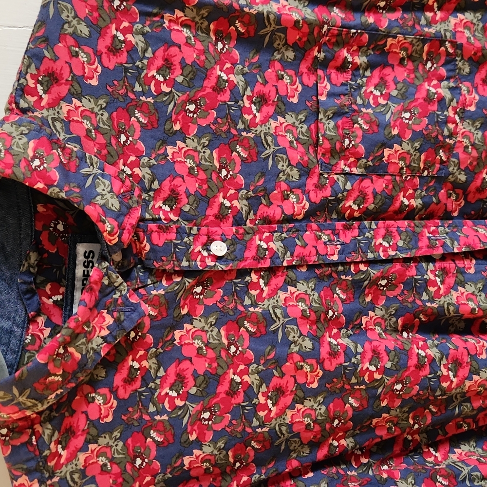 Express floral long sleeve dress shirt